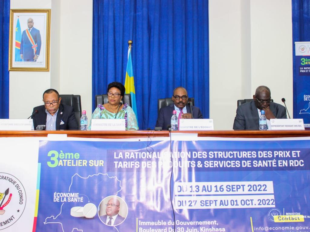 RDC : Lancement  du 3ème atelier sur la rationalisation des structures des prix et tarifs des produits et services de la santé