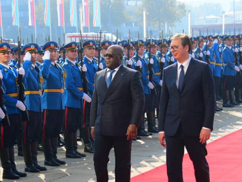 Félix Tshisekedi et Aleksandar Vučić