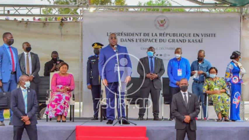 Le président Félix Antoine Tshisekedi Tshilombo à Mbuji-Mayi