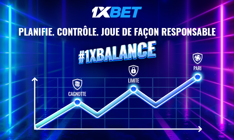1XBET. Planifie. Contrôle. Joue de façon responsable.
