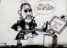 Caricature sur l’opinion de Koffi Olomide sur la machine à voter